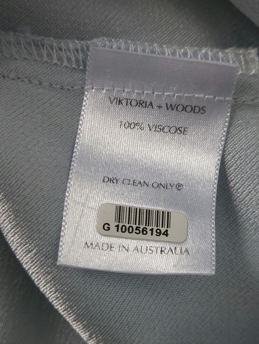 Viktoria + Woods Draped Asymmetric Cowl Neck Top Light Blue Sz 0 Australia - Picture 5 of 8